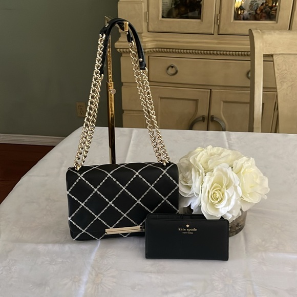 Kate Spade NY ♠️EMERSON PLACE LAWREN SHOULDER BAG and Wallet SET - Picture 4 of 15